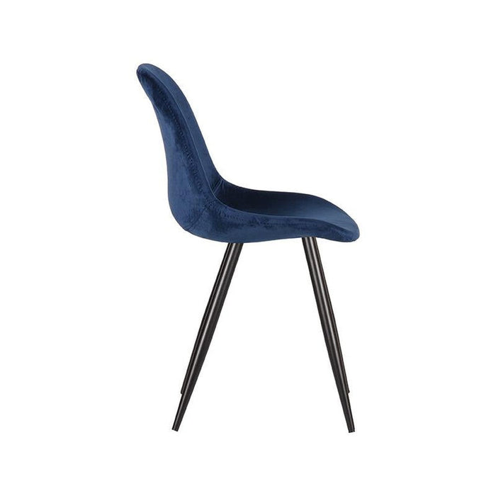 Label51 Eetkamerstoel Capri - Blauw - Fluweel-Eetkamerstoelen-LABEL51