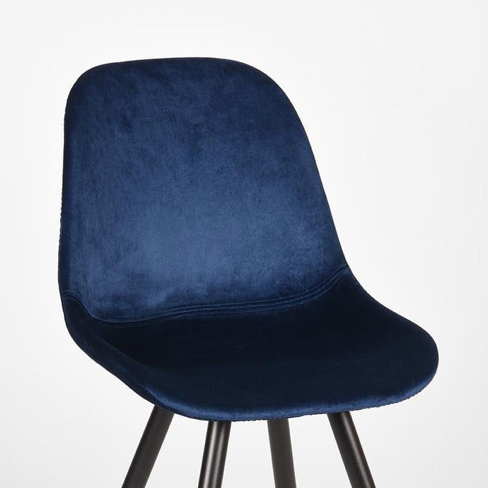 Label51 Eetkamerstoel Capri - Blauw - Fluweel-Eetkamerstoelen-LABEL51