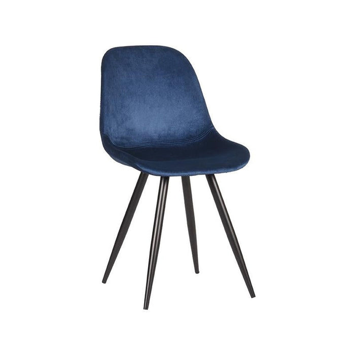 Label51 Eetkamerstoel Capri - Blauw - Fluweel-Eetkamerstoelen-LABEL51