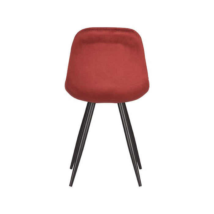 Label51 Eetkamerstoel Capri - Rood - Fluweel-Eetkamerstoelen-LABEL51