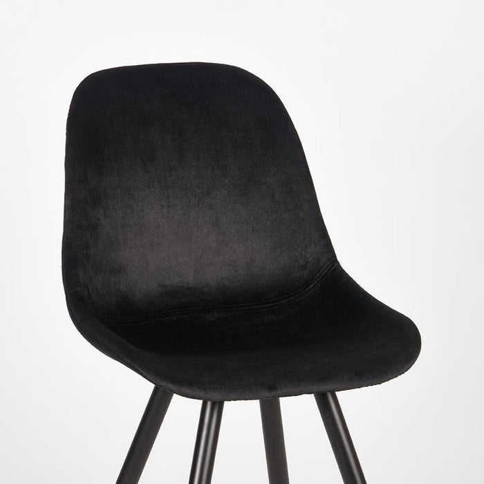 Label51 Eetkamerstoel Capri - Zwart - Fluweel-Eetkamerstoelen-LABEL51