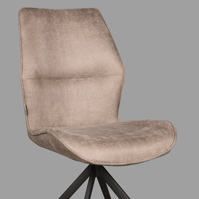 Label51 Eetkamerstoel Comfy 48x64x91 cm Taupe Suede-Eetkamerstoelen-LABEL51
