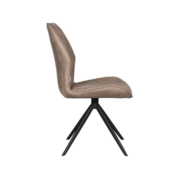 Label51 Eetkamerstoel Comfy 48x64x91 cm Taupe Suede-Eetkamerstoelen-LABEL51