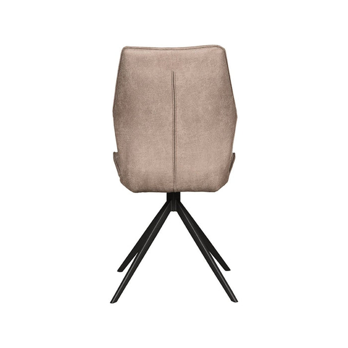 Label51 Eetkamerstoel Comfy 48x64x91 cm Taupe Suede-Eetkamerstoelen-LABEL51