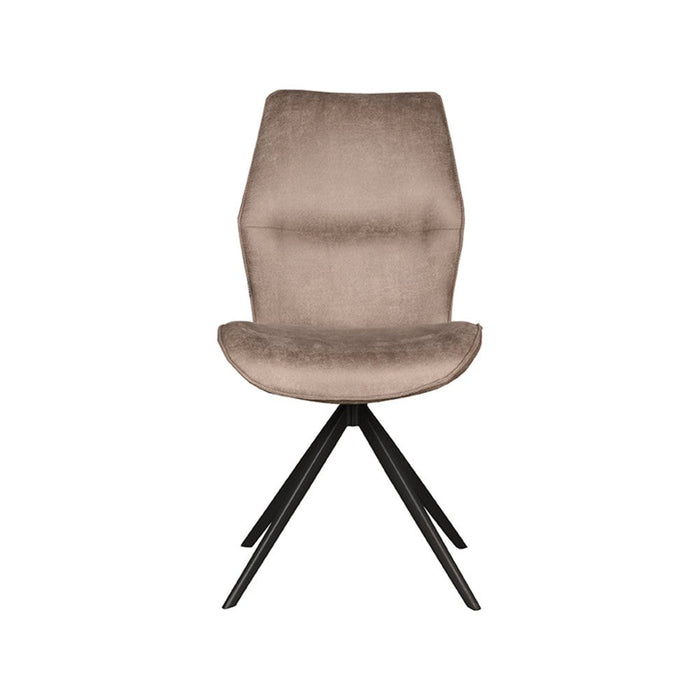 Label51 Eetkamerstoel Comfy 48x64x91 cm Taupe Suede-Eetkamerstoelen-LABEL51