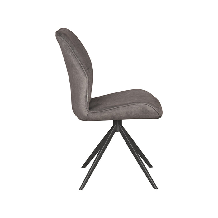 Label51 Eetkamerstoel Comfy - Antraciet - Cosmo - Zwart Onderstel-Eetkamerstoelen-LABEL51