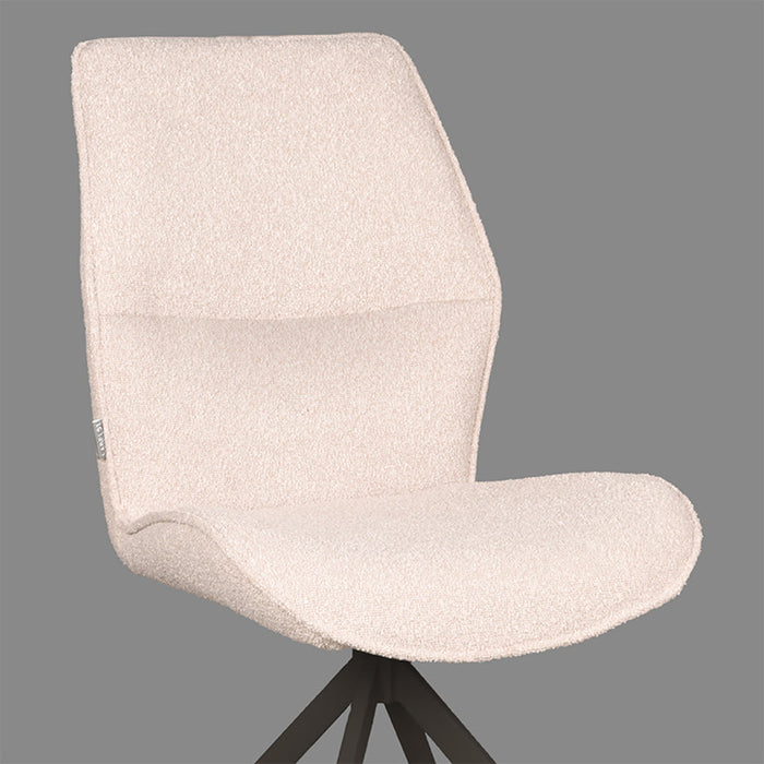 Label51 Eetkamerstoel Comfy | Naturel | Boucle | Zwarte poten-Eetkamerstoelen-LABEL51