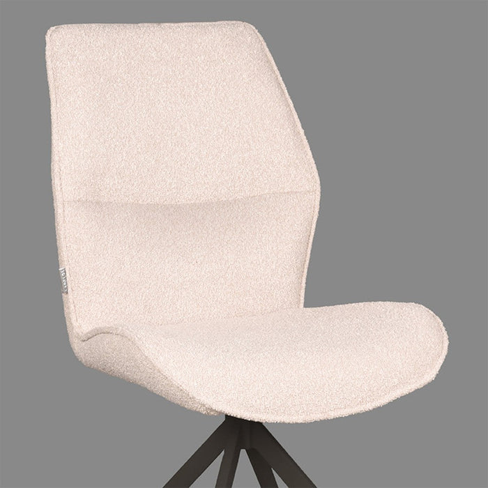 Label51 Eetkamerstoel Comfy | Naturel | Boucle | Zwarte poten-Eetkamerstoelen-LABEL51
