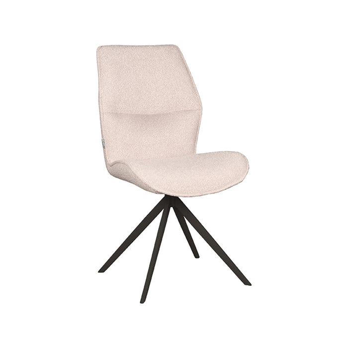 Label51 Eetkamerstoel Comfy | Naturel | Boucle | Zwarte poten-Eetkamerstoelen-LABEL51