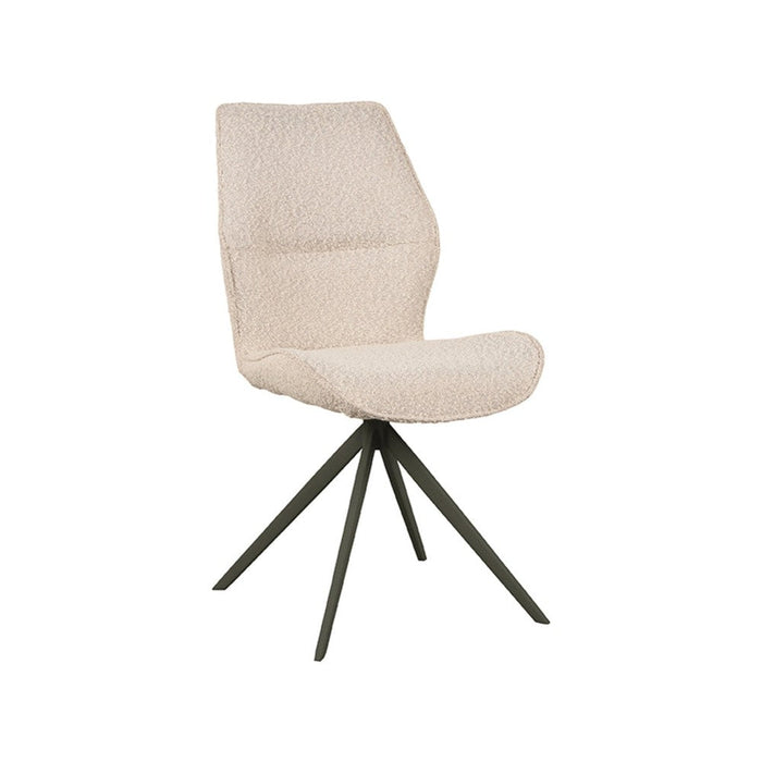 Label51 Eetkamerstoel Comfy | Naturel | Boucle | Zwarte poten-Eetkamerstoelen-LABEL51