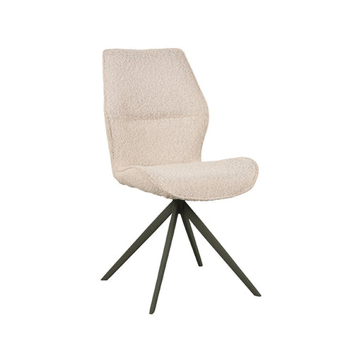 Label51 Eetkamerstoel Comfy | Naturel | Boucle | Zwarte poten-Eetkamerstoelen-LABEL51