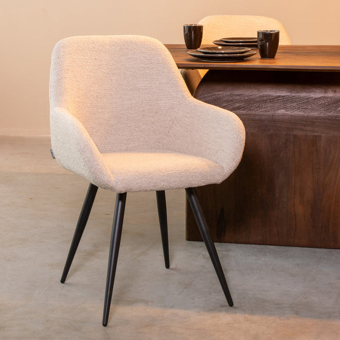 Label51 Eetkamerstoel Fender - Naturel - Boucle-Eetkamerstoelen-LABEL51
