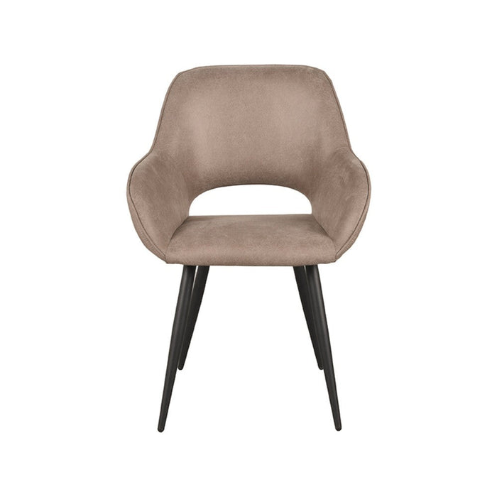 Label51 Eetkamerstoel Fer 58x57x87 cm Suede Taupe-Eetkamerstoelen-LABEL51