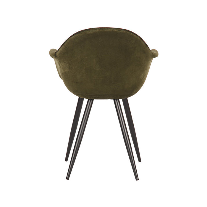 Label51 Eetkamerstoel Forli - Army green - Fluweel-Eetkamerstoelen-LABEL51