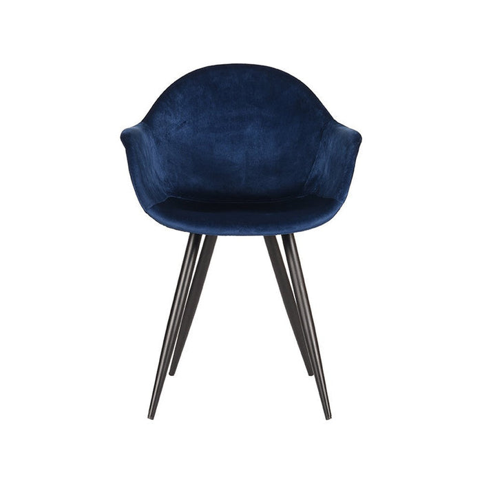 Label51 Eetkamerstoel Forli - Blauw - Fluweel-Eetkamerstoelen-LABEL51