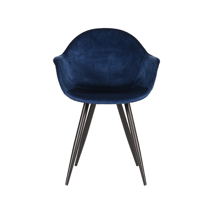 Label51 Eetkamerstoel Forli - Blauw - Fluweel-Eetkamerstoelen-LABEL51