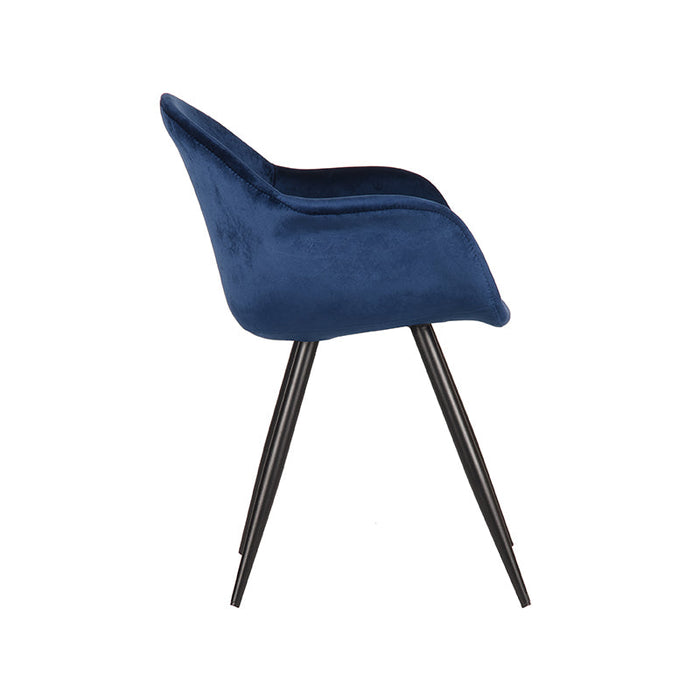 Label51 Eetkamerstoel Forli - Blauw - Fluweel-Eetkamerstoelen-LABEL51
