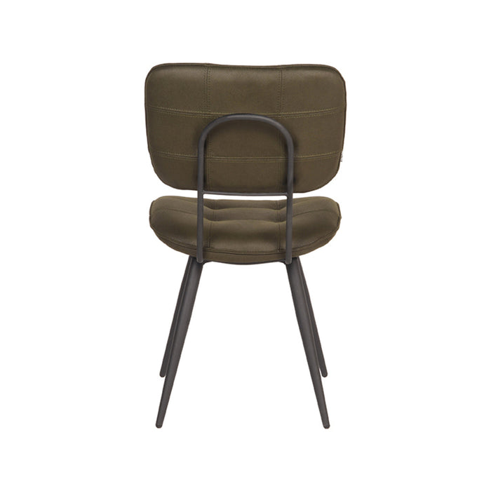 Label51 Eetkamerstoel Gus - Army green - Microfiber-Eetkamerstoelen-LABEL51
