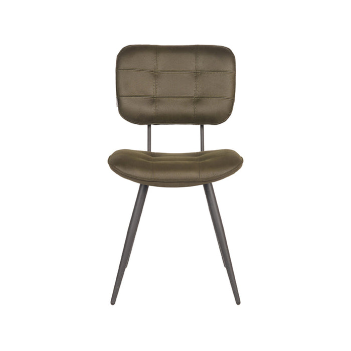 Label51 Eetkamerstoel Gus - Army green - Microfiber-Eetkamerstoelen-LABEL51