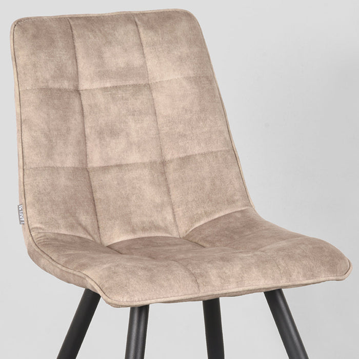Label51 Eetkamerstoel Jelt - Sand - Velours-Eetkamerstoelen-LABEL51