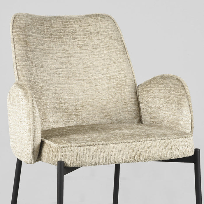 Label51 Eetkamerstoel Joni - Beige - Fluweel-Eetkamerstoelen-LABEL51