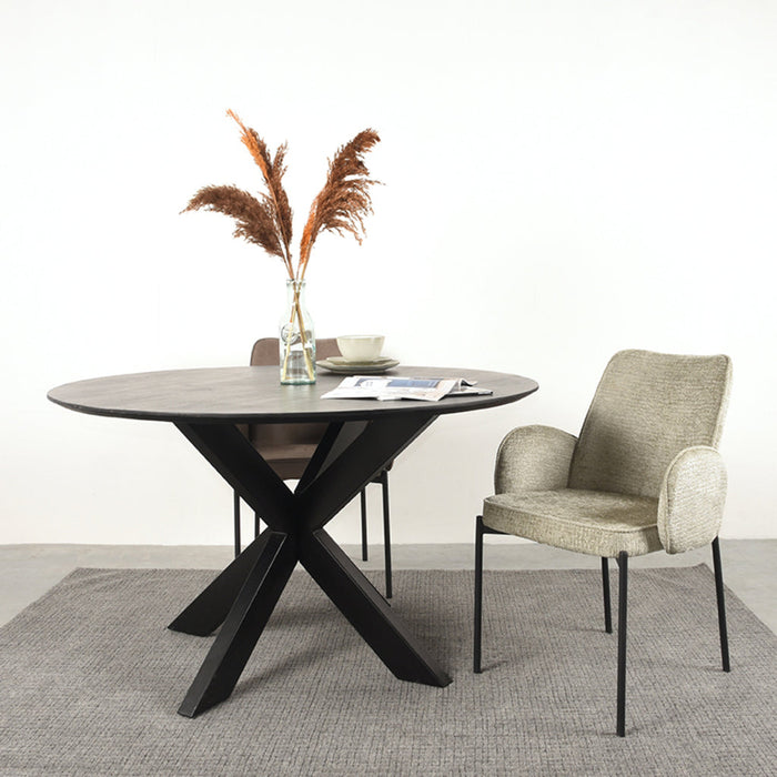 Label51 Eetkamerstoel Joni - Beige - Fluweel-Eetkamerstoelen-LABEL51