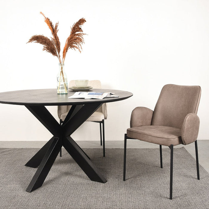 Label51 Eetkamerstoel Joni - Taupe - Micro Suede-Eetkamerstoelen-LABEL51