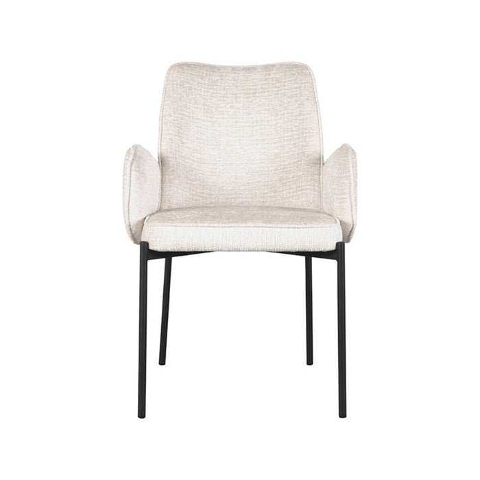 Label51 Eetkamerstoel Joni - crème - Fluweel-Eetkamerstoelen-LABEL51