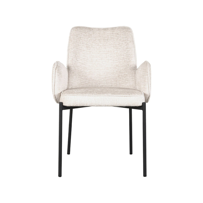 Label51 Eetkamerstoel Joni - crème - Fluweel-Eetkamerstoelen-LABEL51