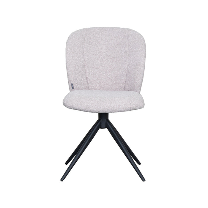 Label51 Eetkamerstoel Kimo| Natuel / Zwart | 360 ° | 50x54x87 cm | Zwarte poten-Eetkamerstoelen-LABEL51