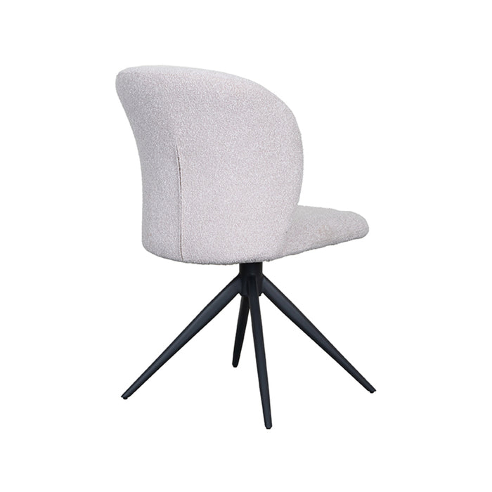 Label51 Eetkamerstoel Kimo| Natuel / Zwart | 360 ° | 50x54x87 cm | Zwarte poten-Eetkamerstoelen-LABEL51