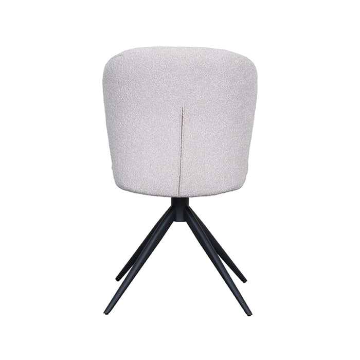 Label51 Eetkamerstoel Kimo| Natuel / Zwart | 360 ° | 50x54x87 cm | Zwarte poten-Eetkamerstoelen-LABEL51