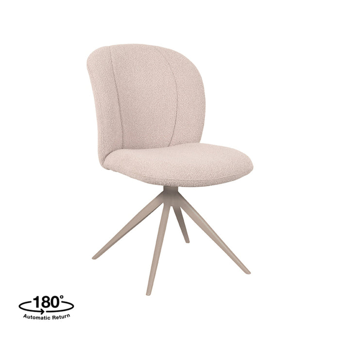 Label51 Eetkamerstoel Kimo| Naturel / Taupe | 360 ° | 50x54x87 cm | Taupe Poten-Eetkamerstoelen-LABEL51