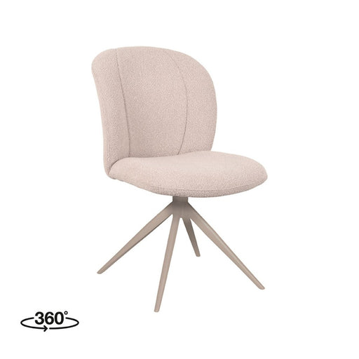 Label51 Eetkamerstoel Kimo| Naturel / Taupe | 360 ° | 50x54x87 cm | Taupe Poten-Eetkamerstoelen-LABEL51