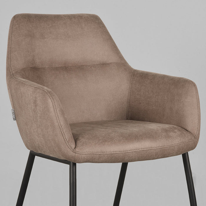 Label51 Eetkamerstoel Lenny - Taupe - Micro Suede-Eetkamerstoelen-LABEL51