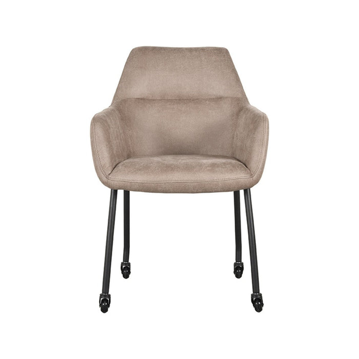 Label51 Eetkamerstoel Lenny - Taupe - Micro Suede-Eetkamerstoelen-LABEL51