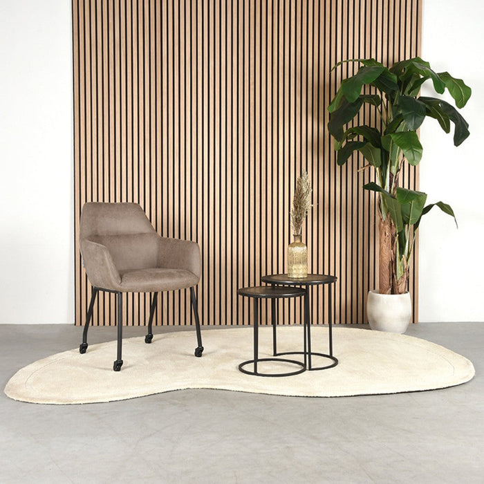 Label51 Eetkamerstoel Lenny - Taupe - Micro Suede-Eetkamerstoelen-LABEL51