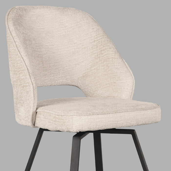 Label51 Eetkamerstoel Lewis - Beige - Fluweel-Eetkamerstoelen-LABEL51