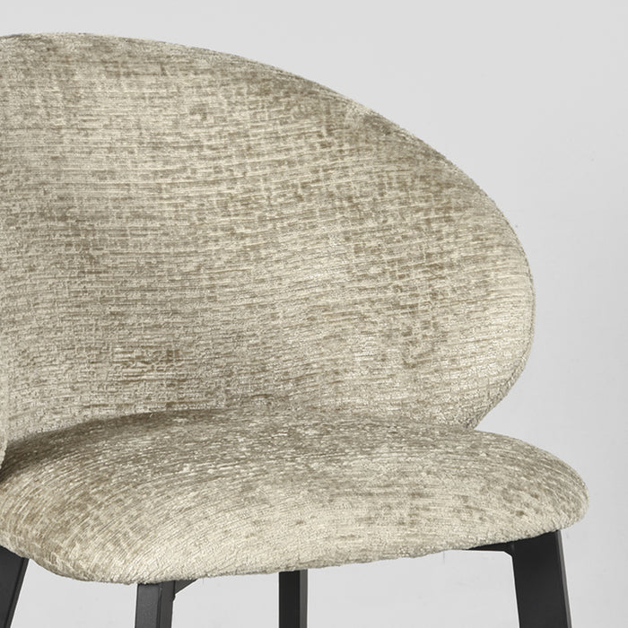 Label51 Eetkamerstoel Logan - Beige - Fluweel-Eetkamerstoelen-LABEL51