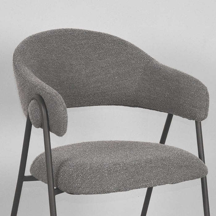 Label51 Eetkamerstoel Lowen - Grijs - Boucle-Eetkamerstoelen-LABEL51