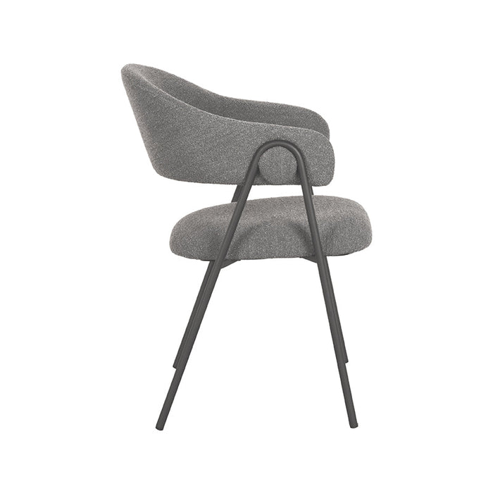 Label51 Eetkamerstoel Lowen - Grijs - Boucle-Eetkamerstoelen-LABEL51