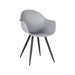 LABEL51 Eetkamerstoel Luca - Grijs - PP - Zwart Metalen Frame-Eetkamerstoelen-LABEL51