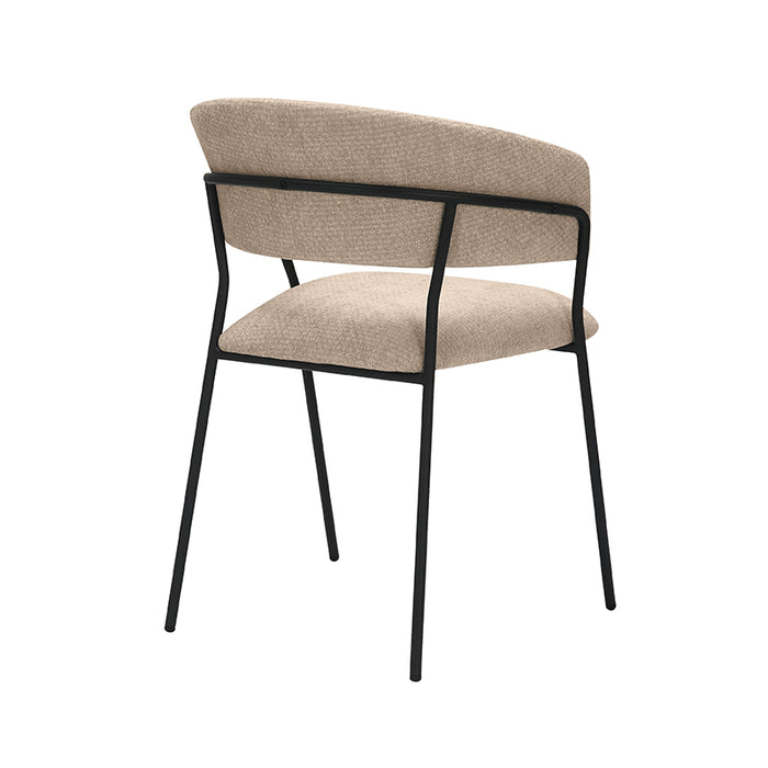 LABEL51 Eetkamerstoel Luuk - Clay - Elite - Zwart Metalen Frame-Eetkamerstoelen-LABEL51