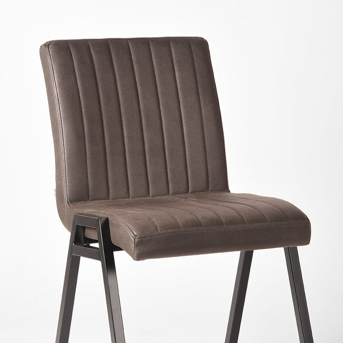 Label51 Eetkamerstoel Matz - Antraciet - Microfiber-Eetkamerstoelen-LABEL51