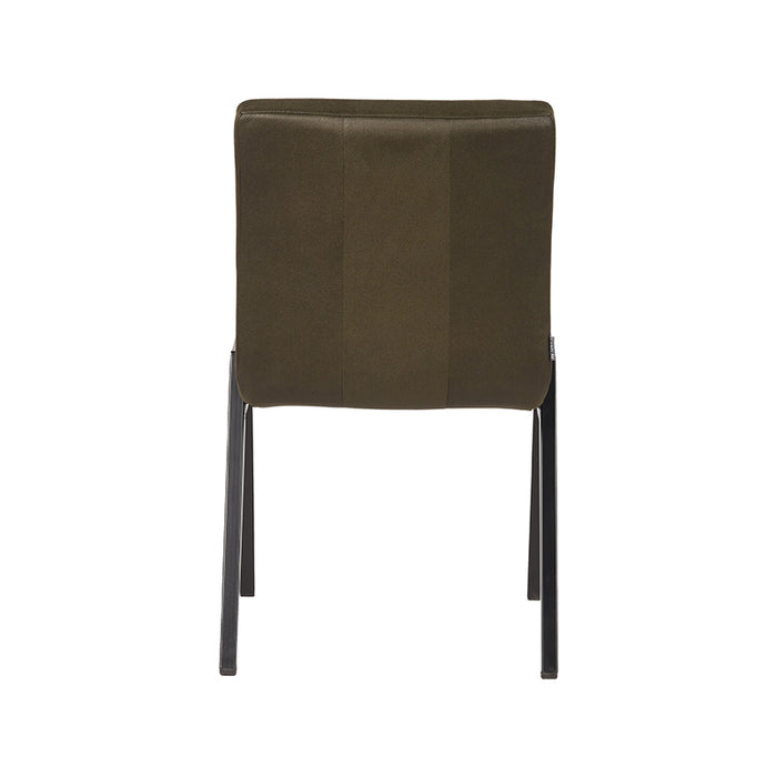 Label51 Eetkamerstoel Matz - Army green - Microfiber-Eetkamerstoelen-LABEL51