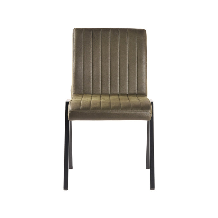 Label51 Eetkamerstoel Matz - Army green - Microfiber-Eetkamerstoelen-LABEL51
