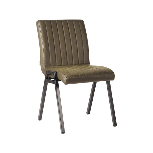 Label51 Eetkamerstoel Matz - Army green - Microfiber-Eetkamerstoelen-LABEL51