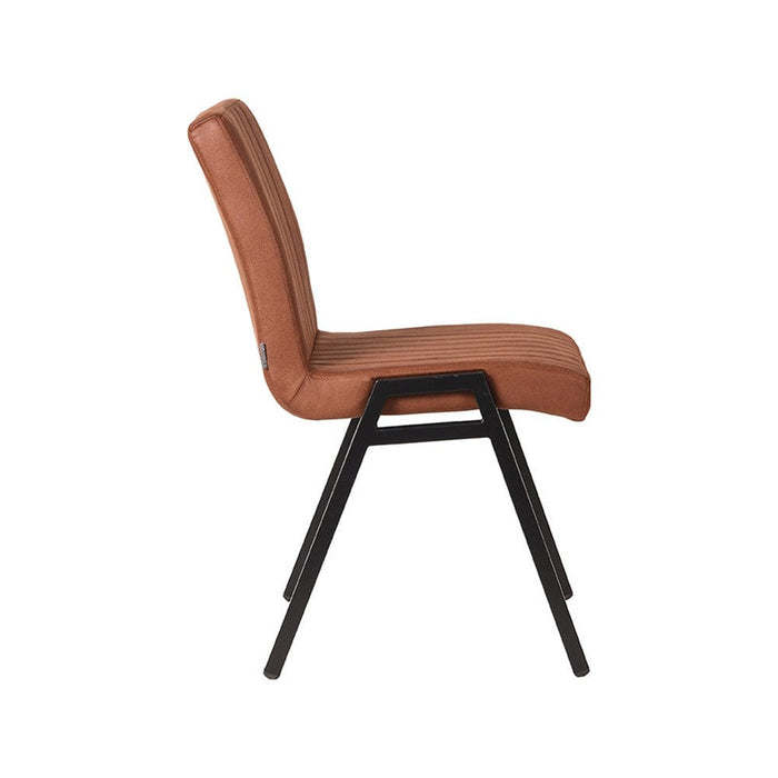Label51 Eetkamerstoel Matz - Cognac - Microfiber-Eetkamerstoelen-LABEL51