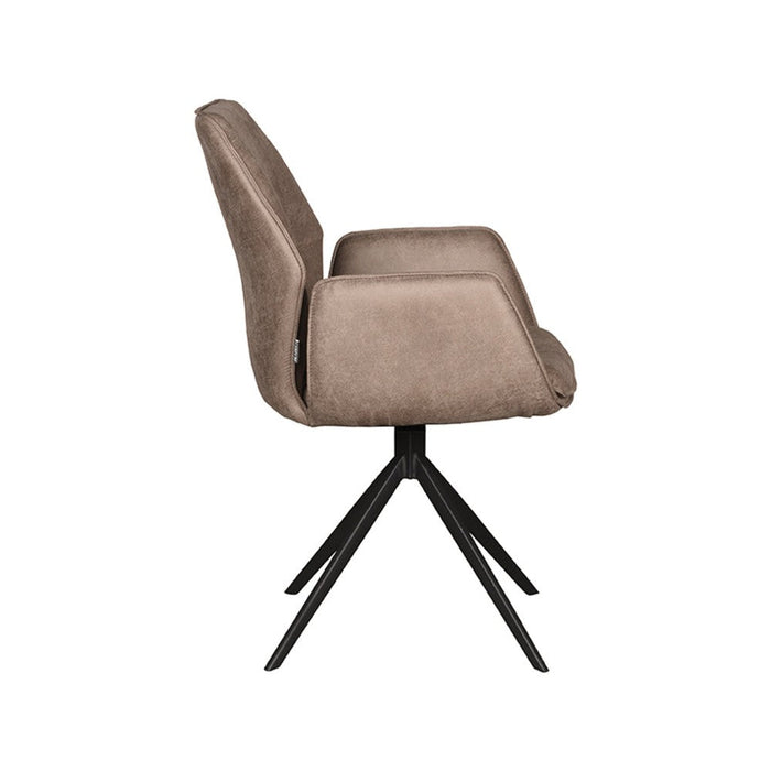 Label51 Eetkamerstoel Mellow 58x63x92 cm Taupe micro Suede-Eetkamerstoelen-LABEL51
