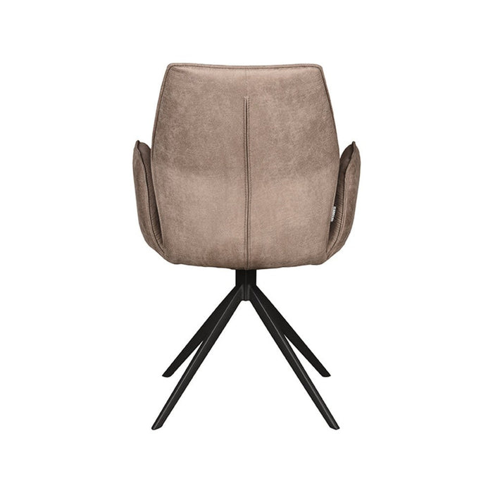 Label51 Eetkamerstoel Mellow 58x63x92 cm Taupe micro Suede-Eetkamerstoelen-LABEL51